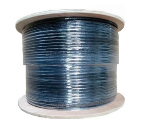 CAT6 SF/UTP PE Şəbəkə Kabeli 23AWG / DS-1LN6OFPUPE qara 305m