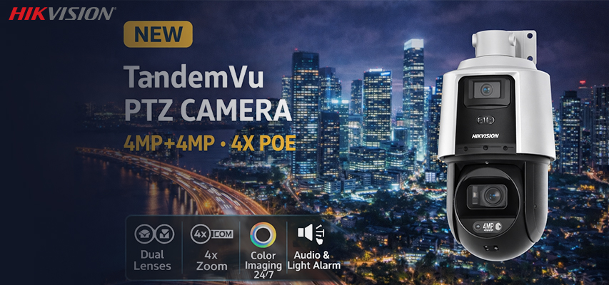 Инновационная PTZ-камер DS-2SE3C404MWG-E/14 с технологией TandemVu DS-2SE3C404MWG-E/14 (2.8 mm) PTZ kamera