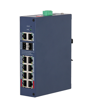 12-Port Cloud Managed Hardened Gigabit Switch with 8-Port PoE / CHS4212-8GT-110